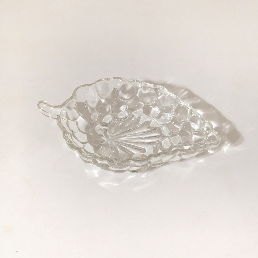 Vintage Anchor Hocking Bubble Glass Clear Grape Dish